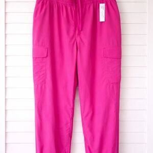 Old Navy Plus Size 3X Pink Quick-Dry Cargo Jogger Pants